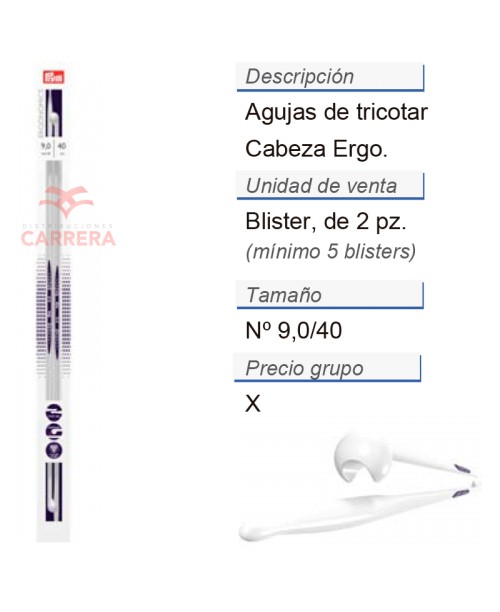 AGUJA TRICOTAR CABEZA ERGONOMICA