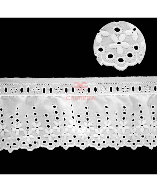 TIRA BORDADA FRUNCIDA 11m